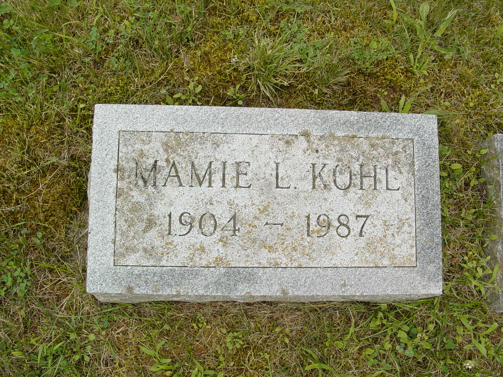 Portrait of Mamie L Kohl