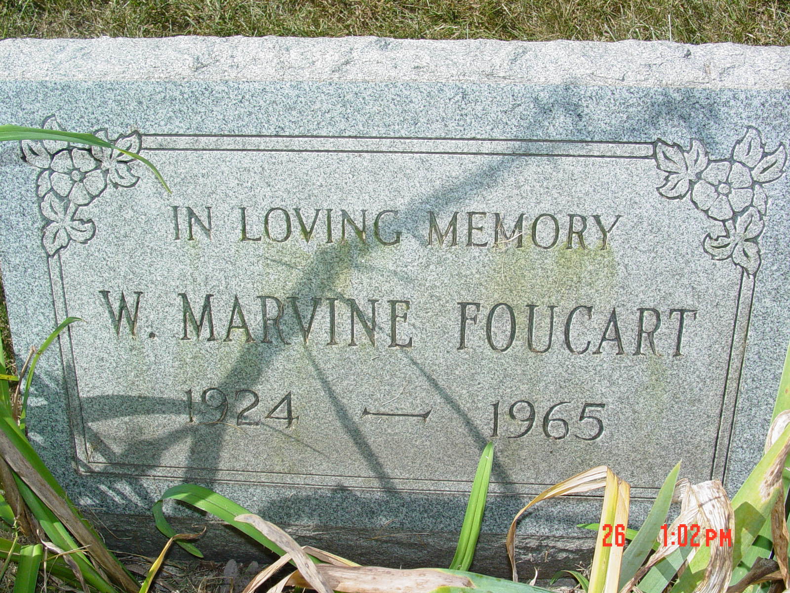 Portrait of W Marvine Foucart