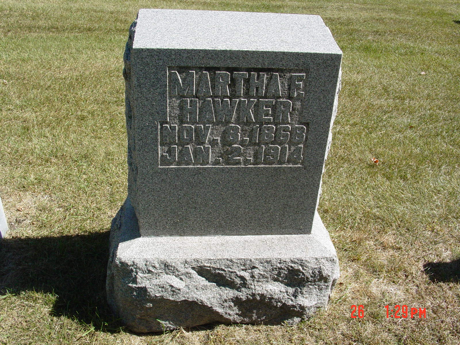 Portrait of Martha F Hawker