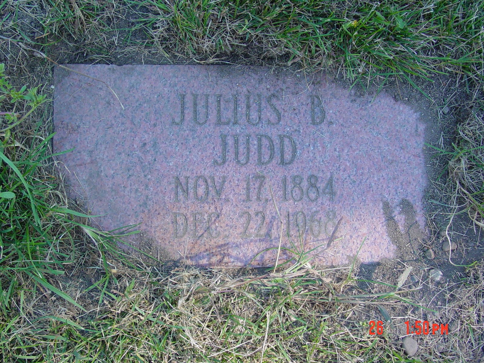 Portrait of Julius B Judd
