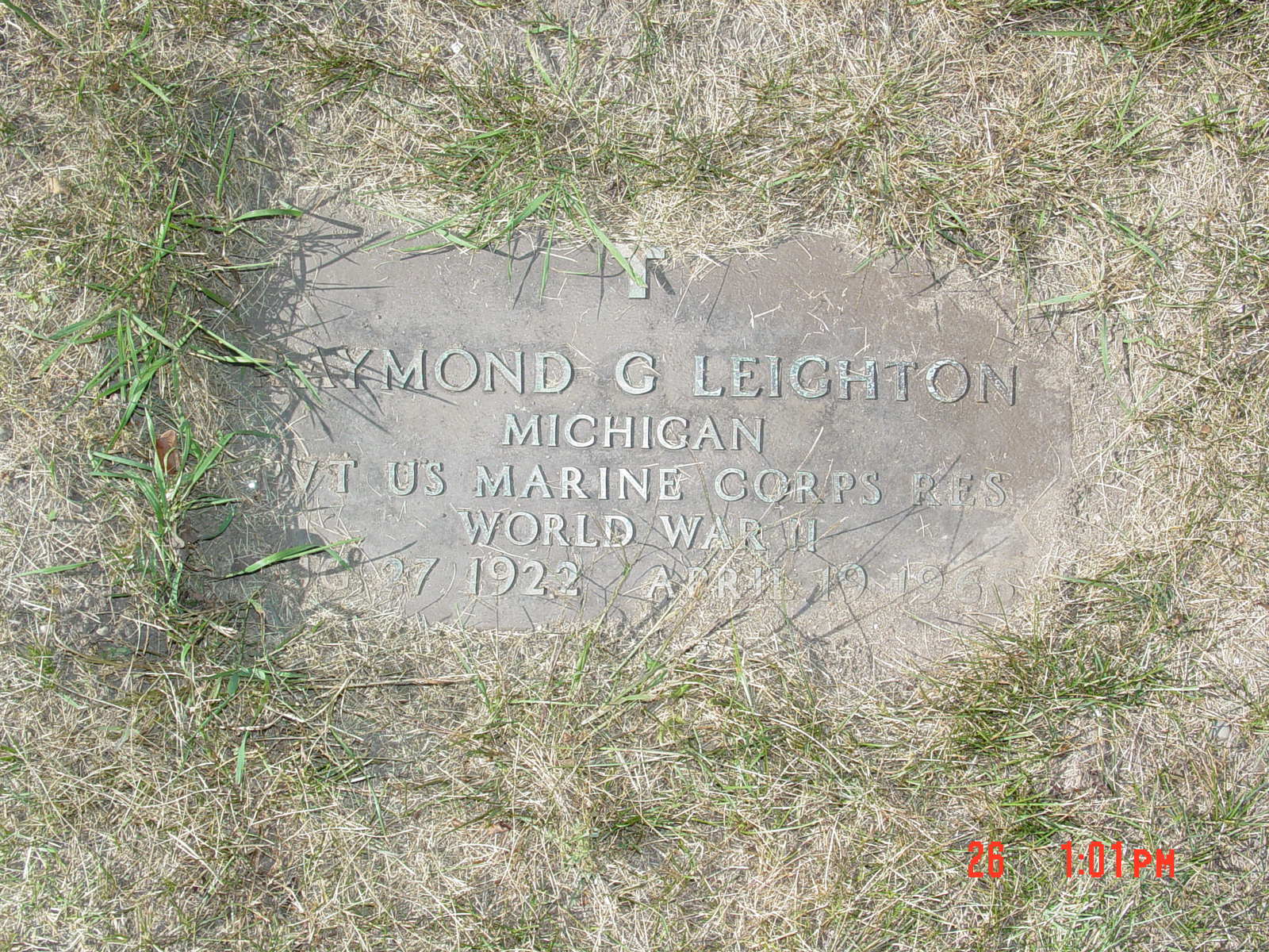 Portrait of Raymond G Leighton