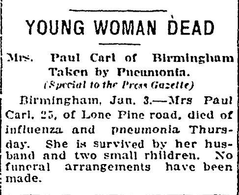 Obituary image for Carl, Mrs Paul