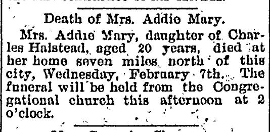 Obituary image for Halstead, Addie Mary