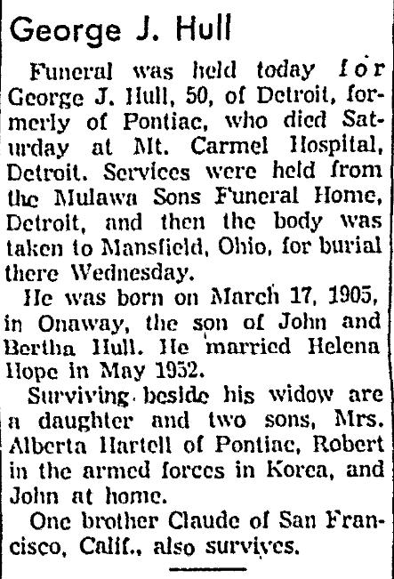 Obituary image for Hull, George J.