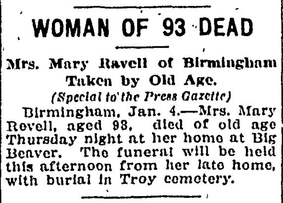 Obituary image for Ravell, Mary