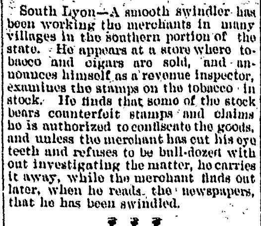 Swindler in South Lyon