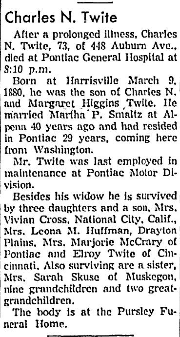Obituary image for Twite, Charles N